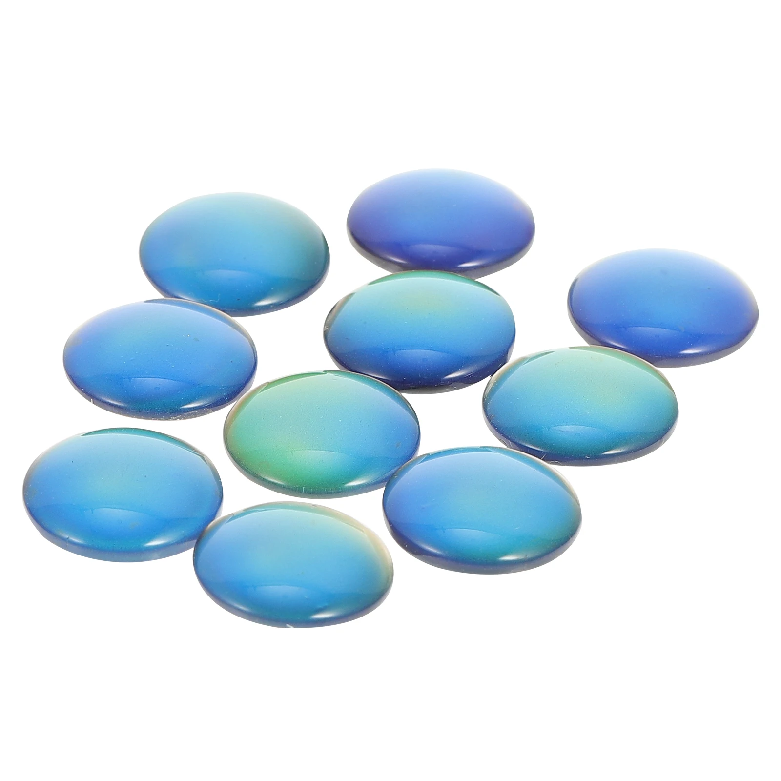 

10pcs Thermochromic Glass Cabochons Color Changing Gems Vintage Oval Patches DIY Jewelry Necklace Making Supplies