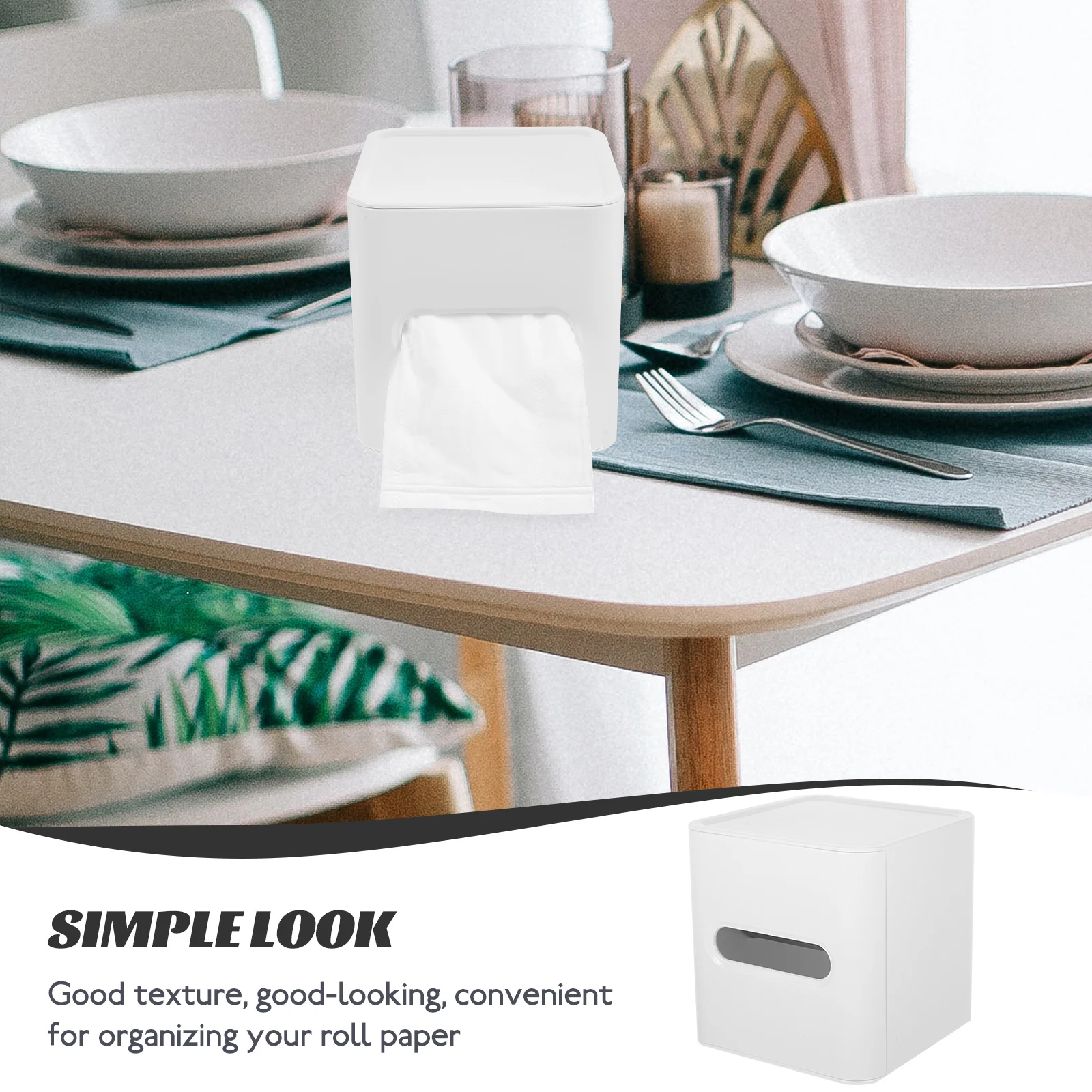 

Cover Tissue Storage Box Napkins Facial Organizer Coffee Table Countertop Paper Towel Holder