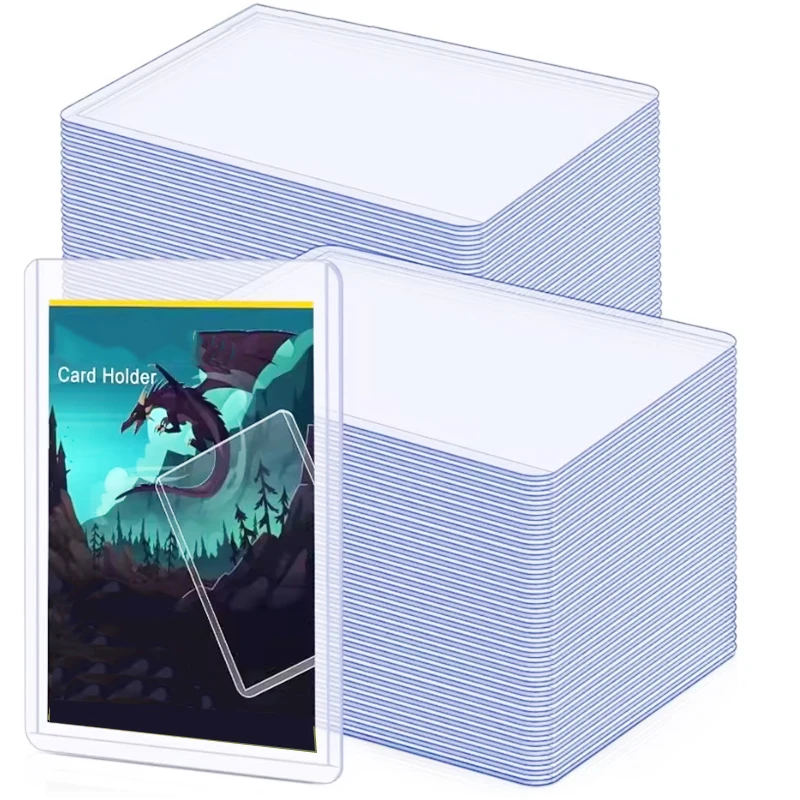 

20-60pcs Card Sleeves Holder Hard PVC Cards Protectors Sleeves Game Card Display Stand Support Trading Case Football Sports