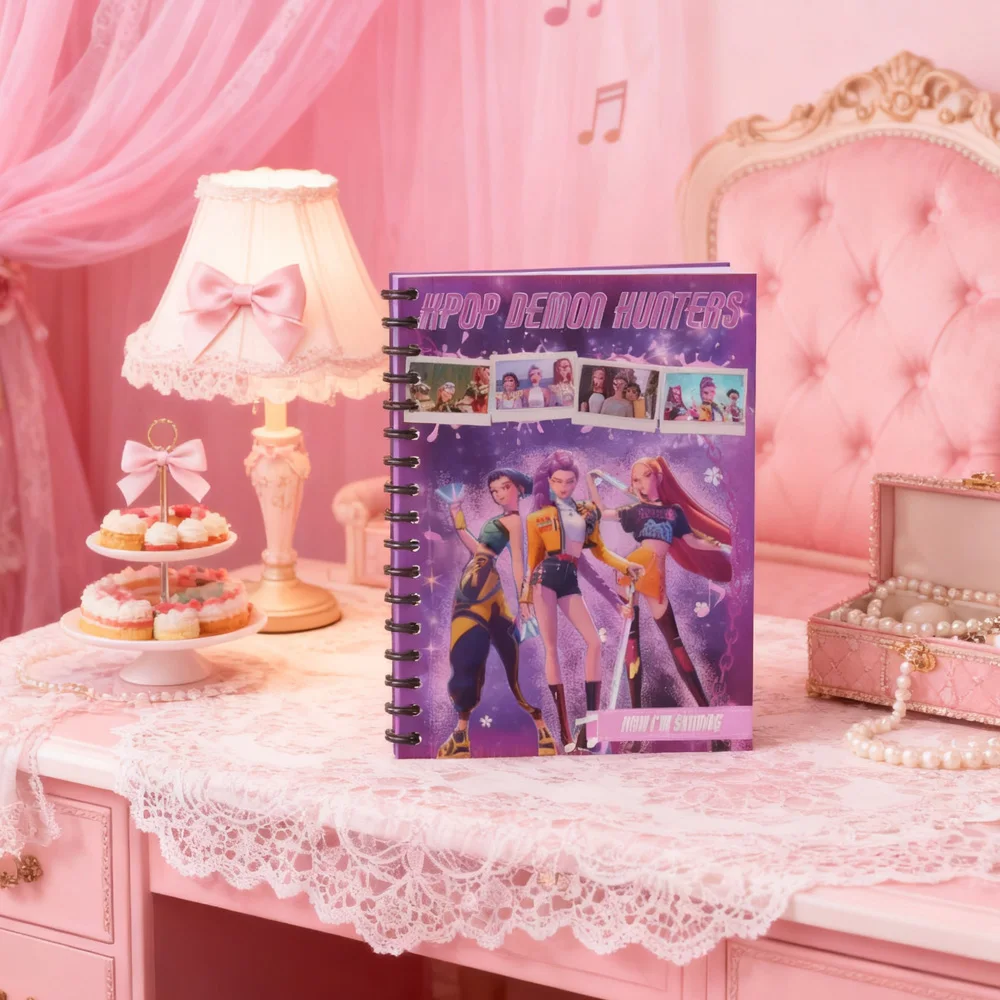 2025 أنيمي فيلم K-pop شيطان الصيادين أجهزة الكمبيوتر المحمولة القرطاسية لفائف منصات الكتابة للطلاب اللوازم المدرسية مكتب الملحقات هدية