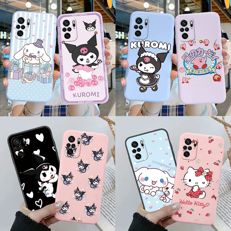 For Poco M5S PocoM5S Funda Case Kuromi Rabbit Kawai Cartoon Anime Soft TPU Phone Cover For Poco M5 S Bumper Sanrio Cinnamonroll