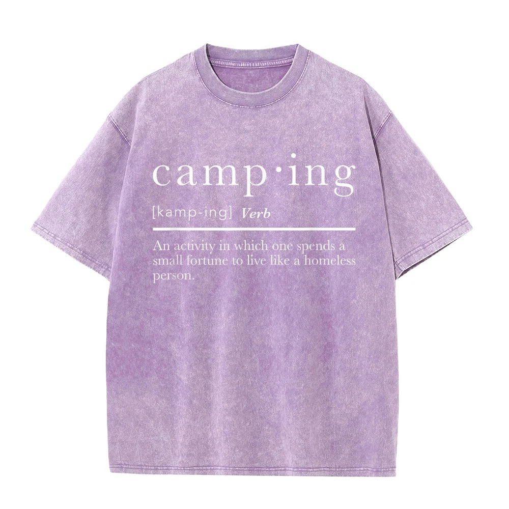 Funny Camping Shirts For Men Women Definition Camp T-Shirt Винтажная T Man Premium Short Sleeve Shirt Graphic Tee Casual Cotton
