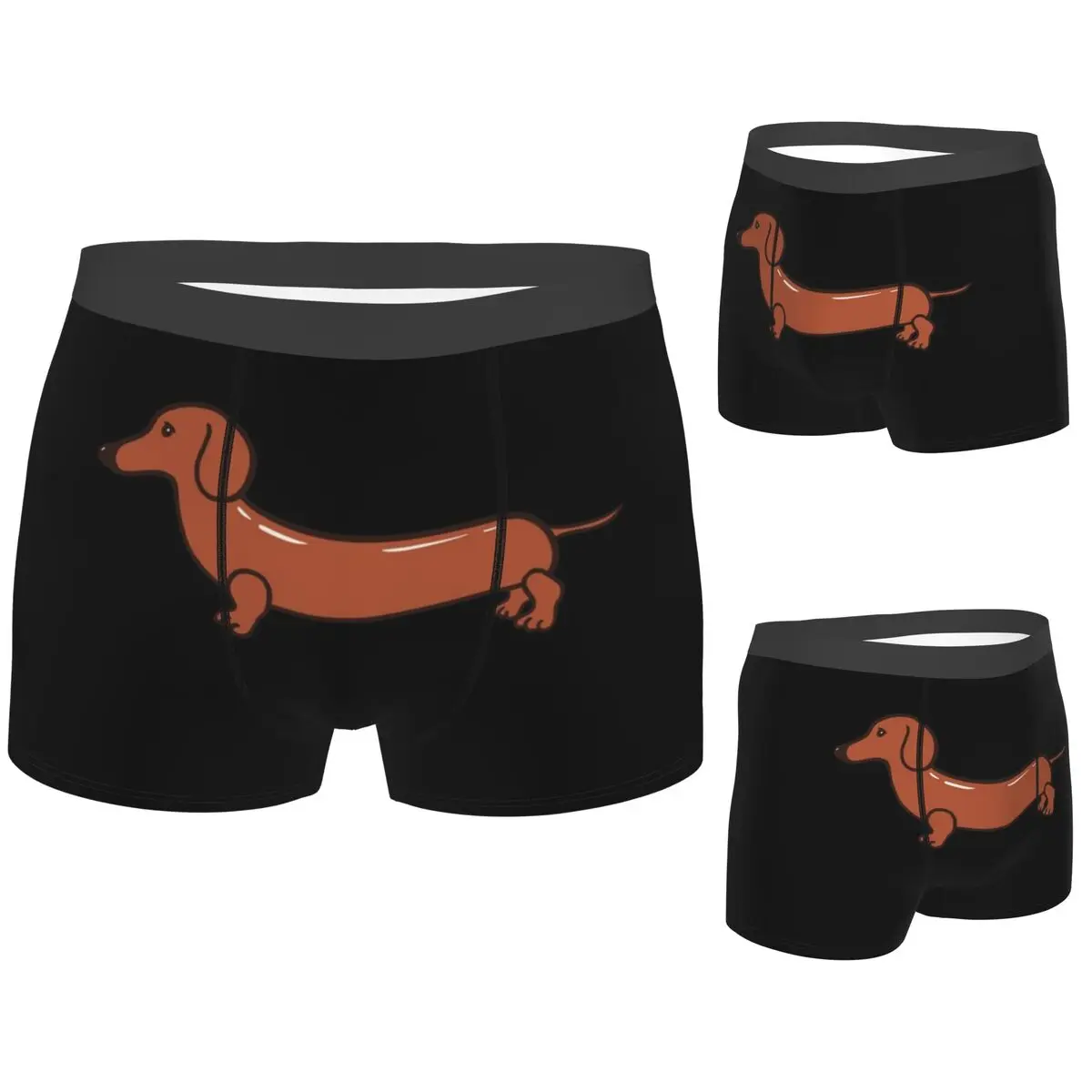 

Boxer Underpants Shorts Sausage Dog Puppy Funny Dachshund Panties Men Soft Underwear for Homme Man Boyfriend Gifts