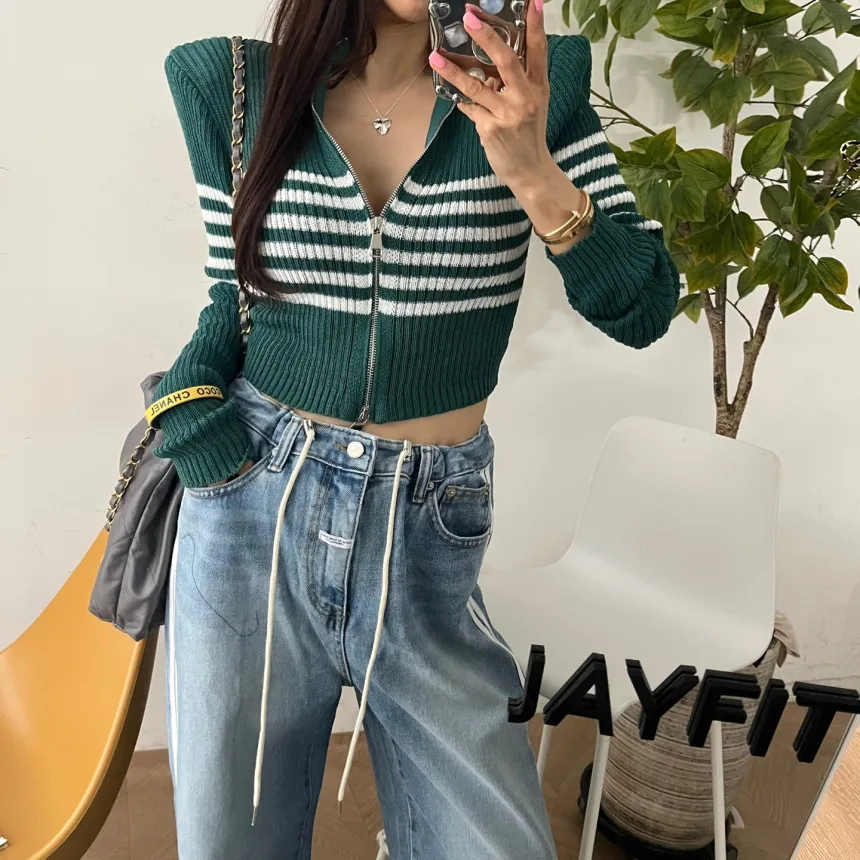 Retro jeans met hoge taille en wijde pijpen Dames Cool Pittig Faionable Distred Straight Vloerlengte Broek Dstring Zijstreep...
