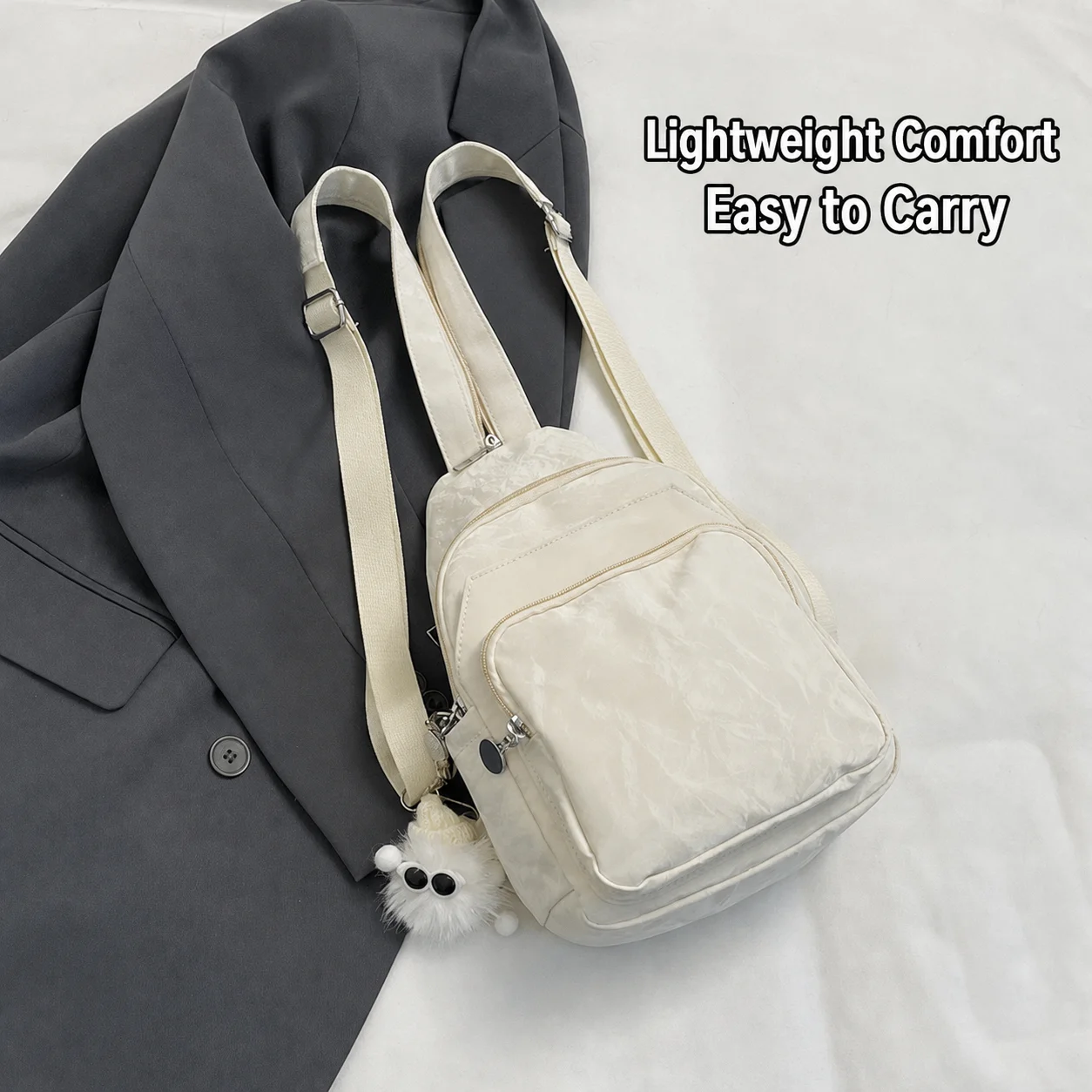 Mini Backpack for Women Fashion Multi Functional Chest Bag Teenage Girls Small Bagpack Student School Backpack Lightweight