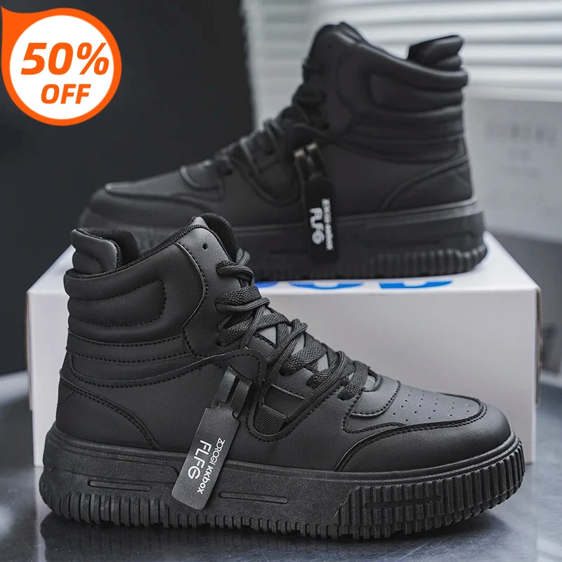 

Мужские высокие кроссовки на осень-зиму 2026, модные кеды, универсальная спортивная и повседневная обувь для подростков