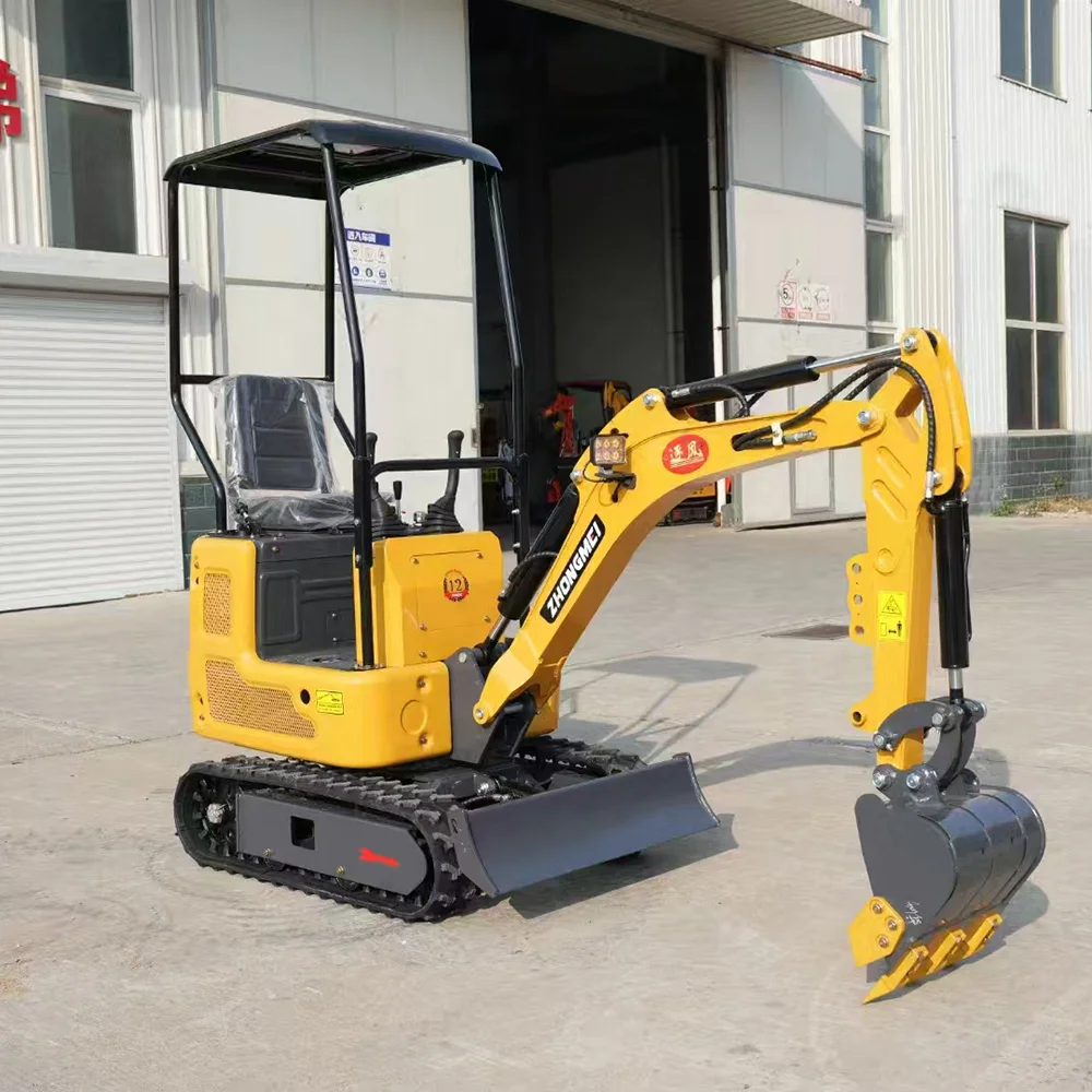 حفارة صغيرة 1 طن مجنزرة هيدروليكية حفارة صغيرة تطبيق البناء ملحقات دلو