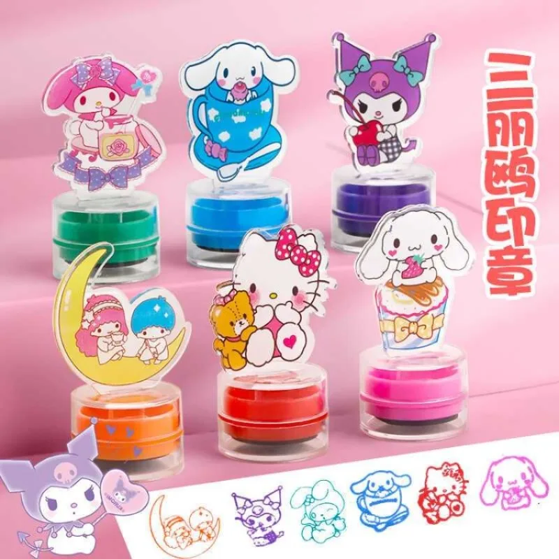 New Sanrio Hello kitty Kuromi My melody Cinnamoroll cute kawaii anime character seal creative personalized cartoon toy ornaments