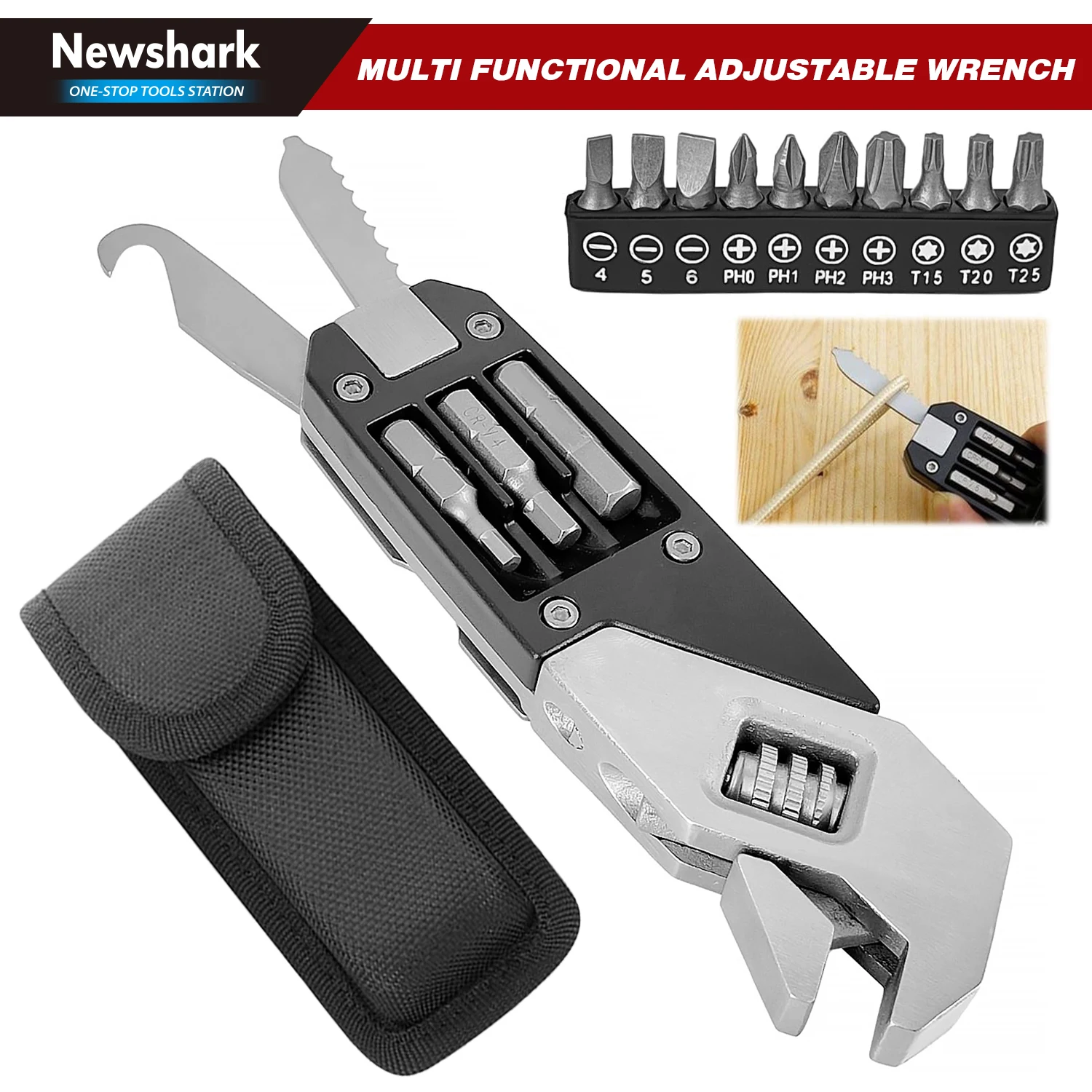 Folding Hex Wrench Stainless Metal Allen Set Hexagonal Screwdriver Key Es Keys Hand Tool Portable Set