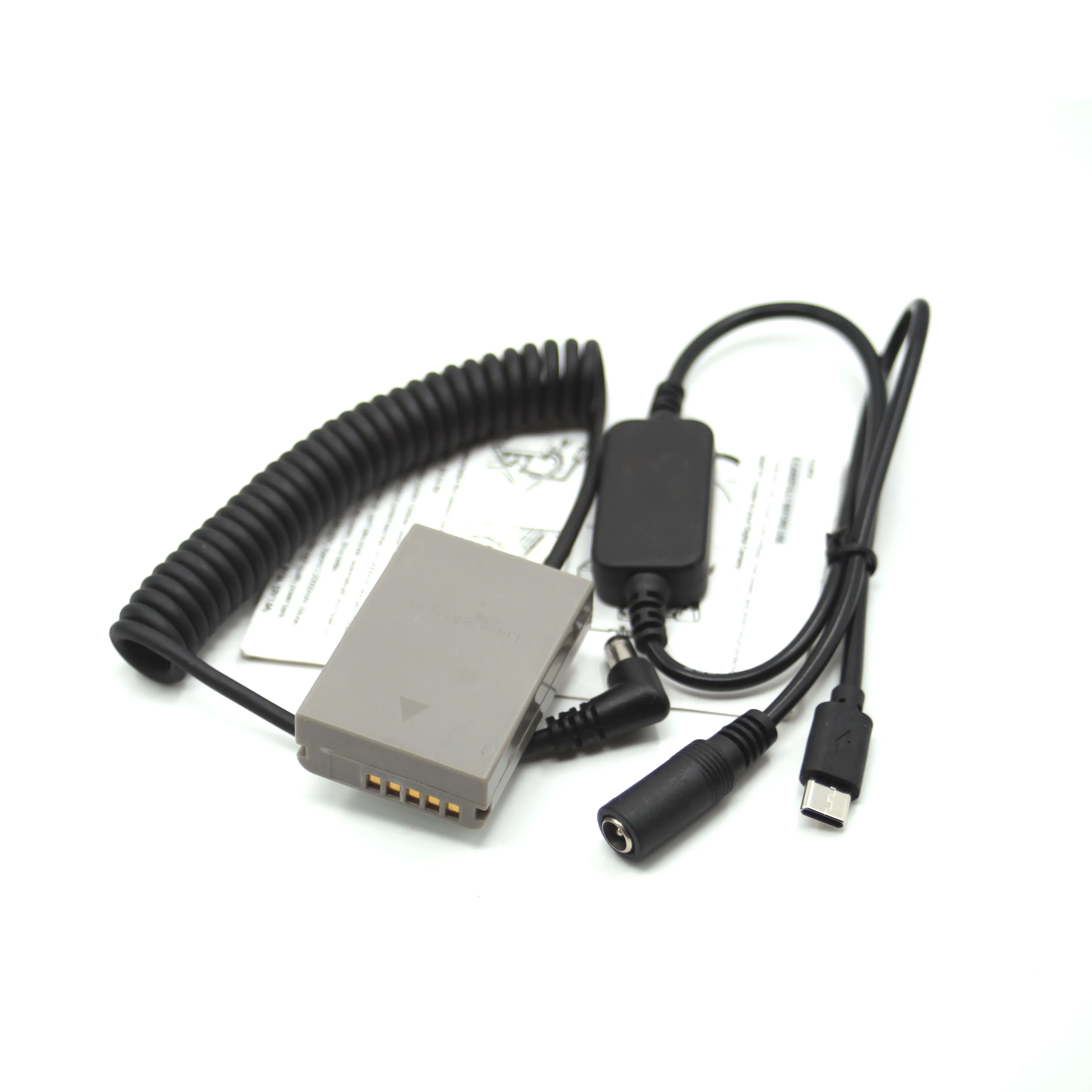 USB-C DC Cable Female Plug+PS-BLN1 Dummy Battery BLN-1 DC Coupler Supply for Olympus OM-D E-M1 P5 M5 PEN-F E-M5II Camera