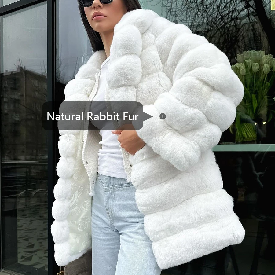 Vera pelliccia di volpe cappotto donna giacca di pelliccia di volpe colore bianco cappotti di pelliccia 2024 inverno lusso nuove giacche di pelliccia di volpe bianca donna Outwear