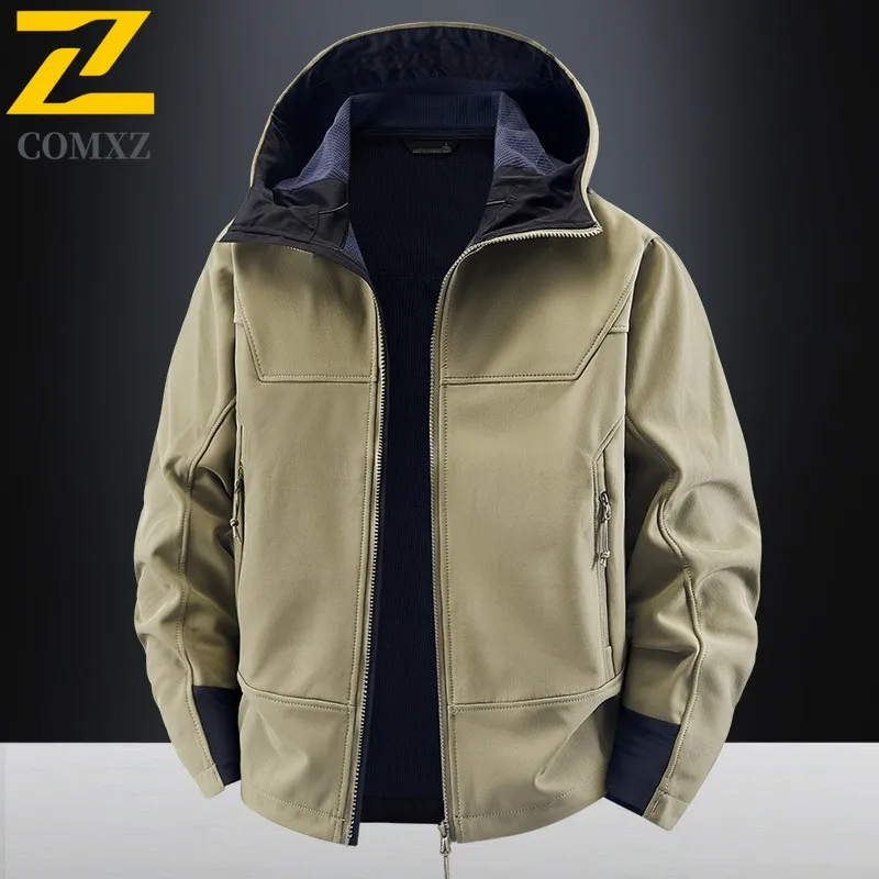 

​Men Outdoor Sports Jacket Autumn Korean Style Waterproof Windproof Casual Coat Vintage Loose Streetwear Lightweight Outerwear​