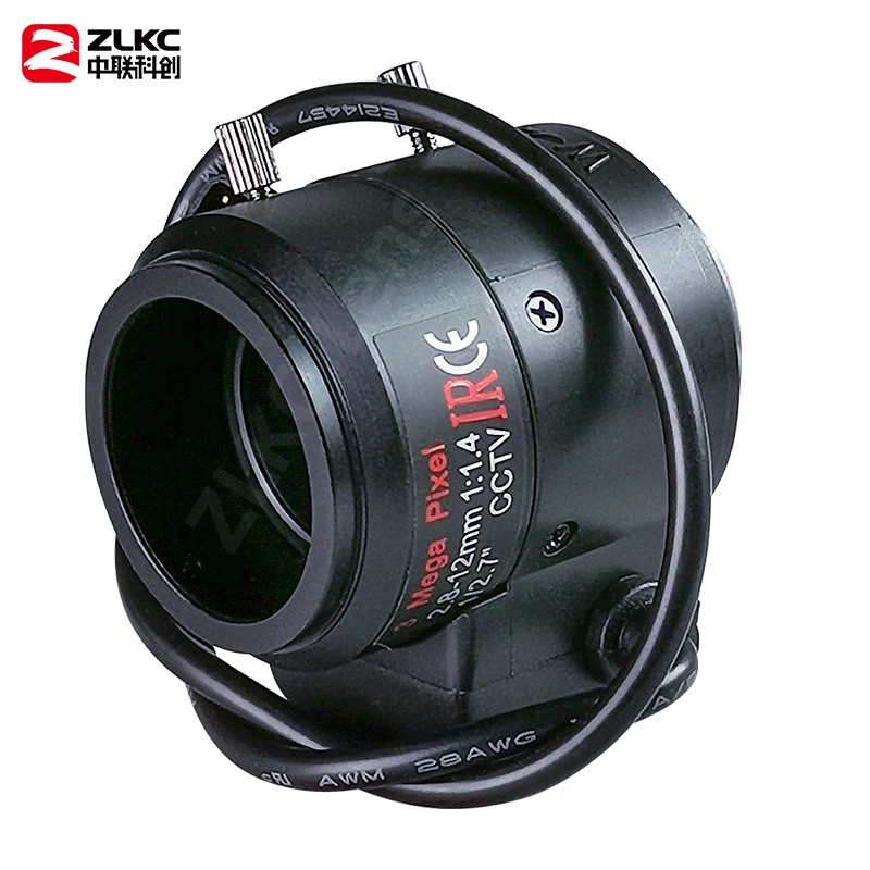2.8-12mm Varifocal Lens 1/2.7'' Wide-angle Camera CCTV Auto Iris F1.4 CS Mount Good Light Transmission for Surveillance Cameras
