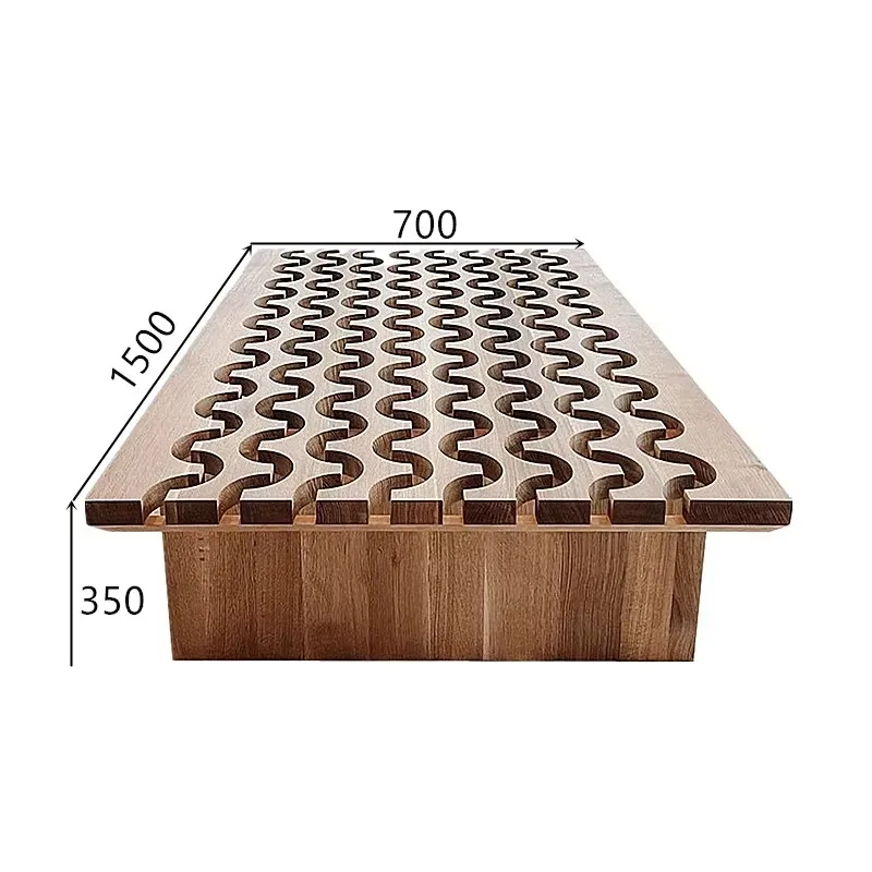 Style Solid Wood Coffee Table Handmade Durable Eco Friendly Living Room Furniture Unique Shape Easy to Assemble