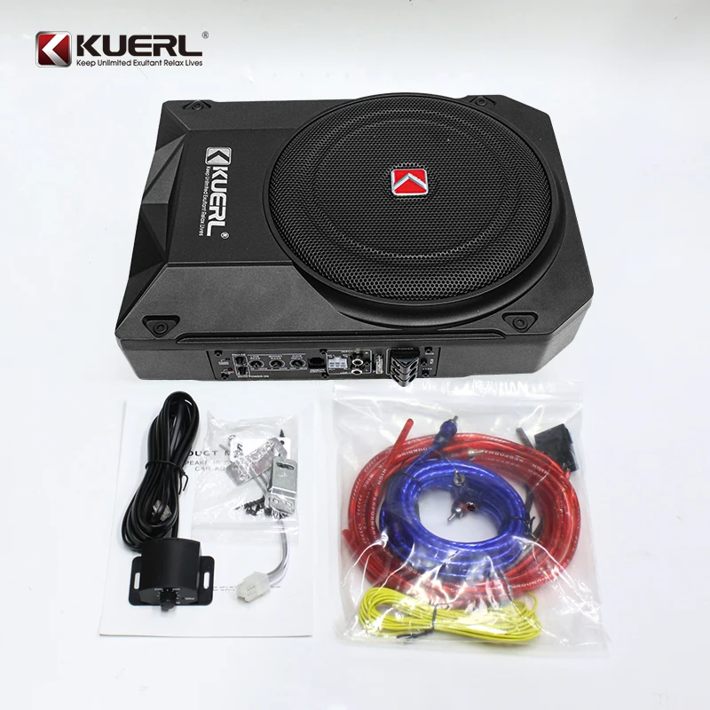 2025 new 10 Inch 800W Car Audio Subwoofer New Design Auto Seat Amplifier Big 12V Power Slim Aluminium Car Subwoofer Direct