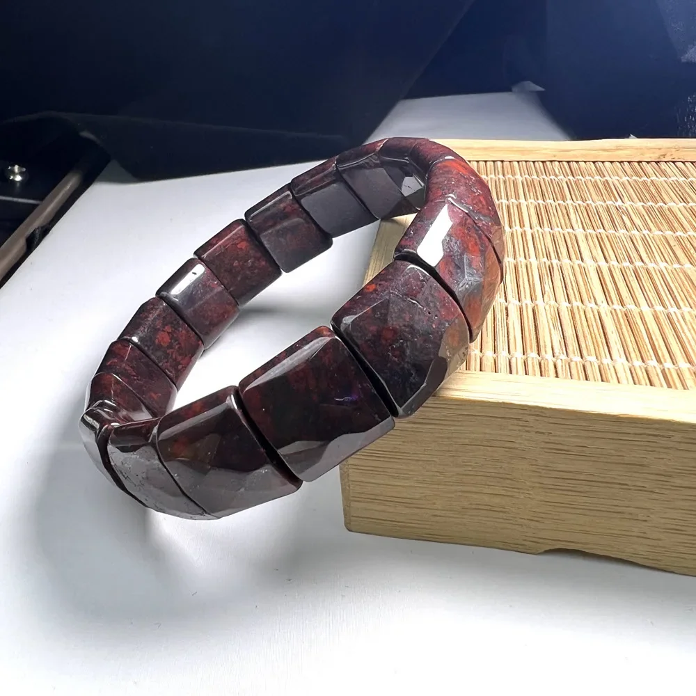 Natural Stone Men Bracelet High Quality Faceted Elastic Cord Stone Quartz Lapis Tourmaline Amethyst Bracelets Bangles For Men