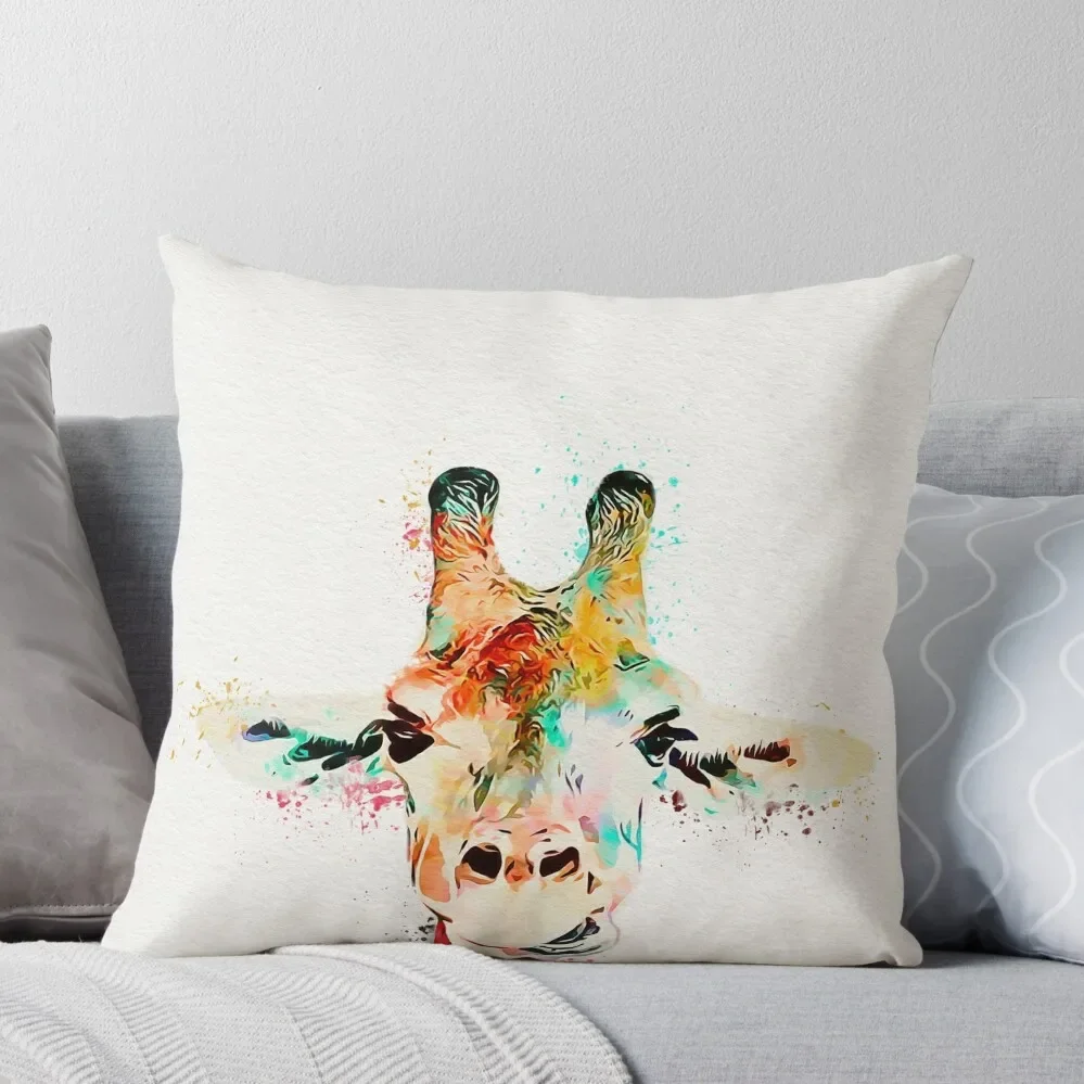 

Giraffe Watercolor Art Throw Pillow pillow pillowcase Rectangular Cushion Cover