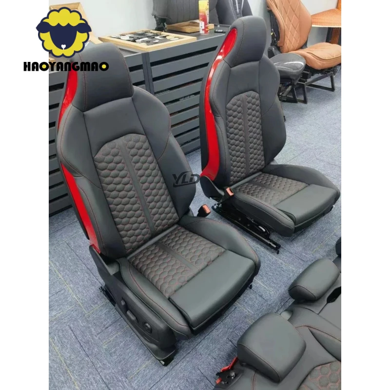 Wholesale New Customized Luxury Leather Interior Accessories Electric Car Racing Sport Seat Suitable for Audi RS6 RS7