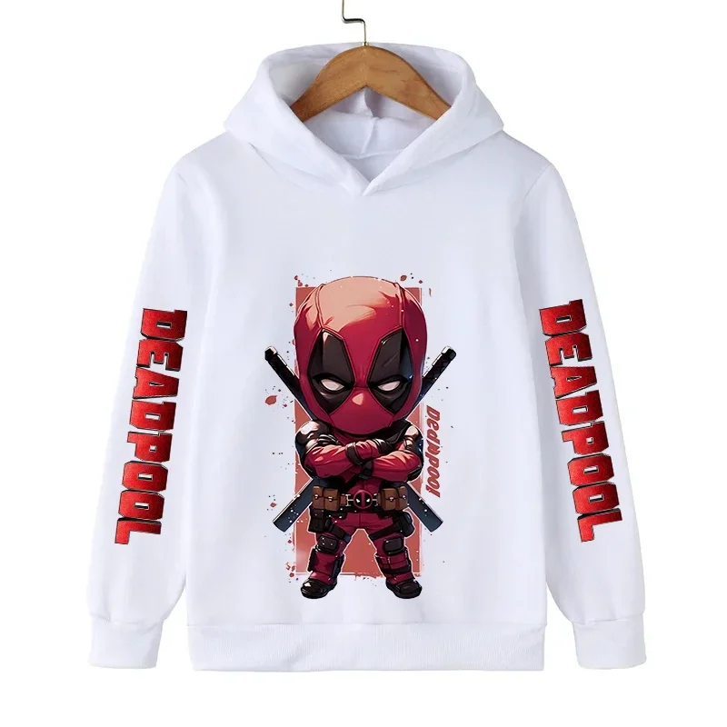 Marvel Deadpool Children Hoodies Girl Boy Kid Pullover Autumn Winter Baby Clothing Cartoons Casual Fashion Kid Tops Sweatshirts