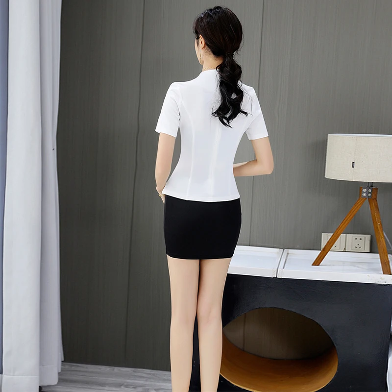 Women\'s Professional Skirt Suit Overalls New Hotel Front Desk Work Clothes Esthetician Spa Uniforms Salon Nail Technician Suit