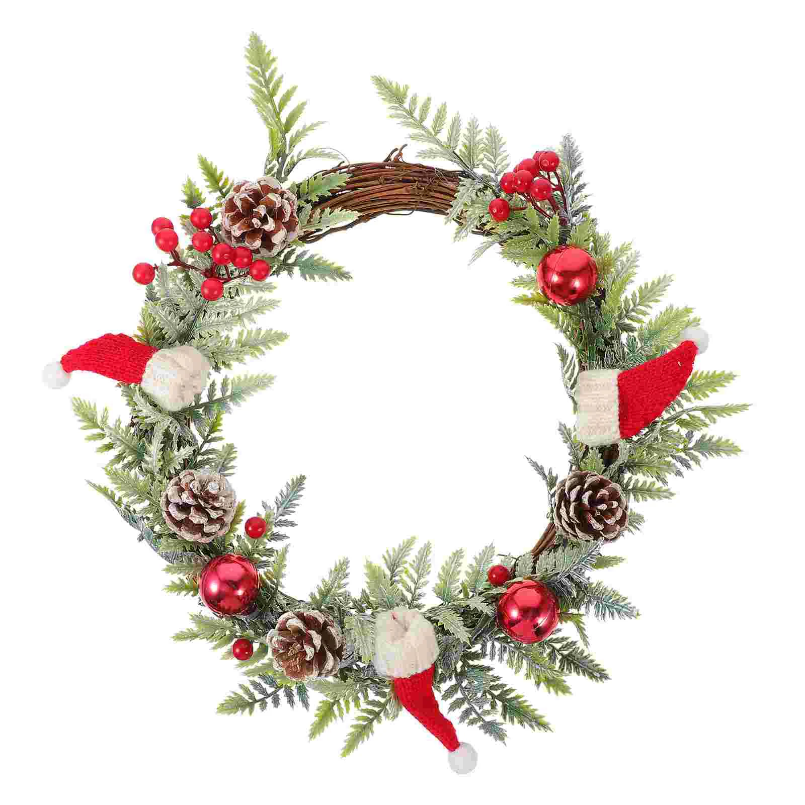 

Christmas Wreath Home Decor Flower Garland Artificial Decoration for Front Door Xmas Supplies Plastic