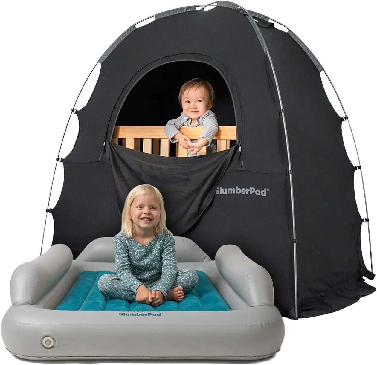 SlumberPod and SlumberTot The Original Blackout Sleep Tent Travel Essential for Babies and Toddlers, Mini Crib and Pack N Play C