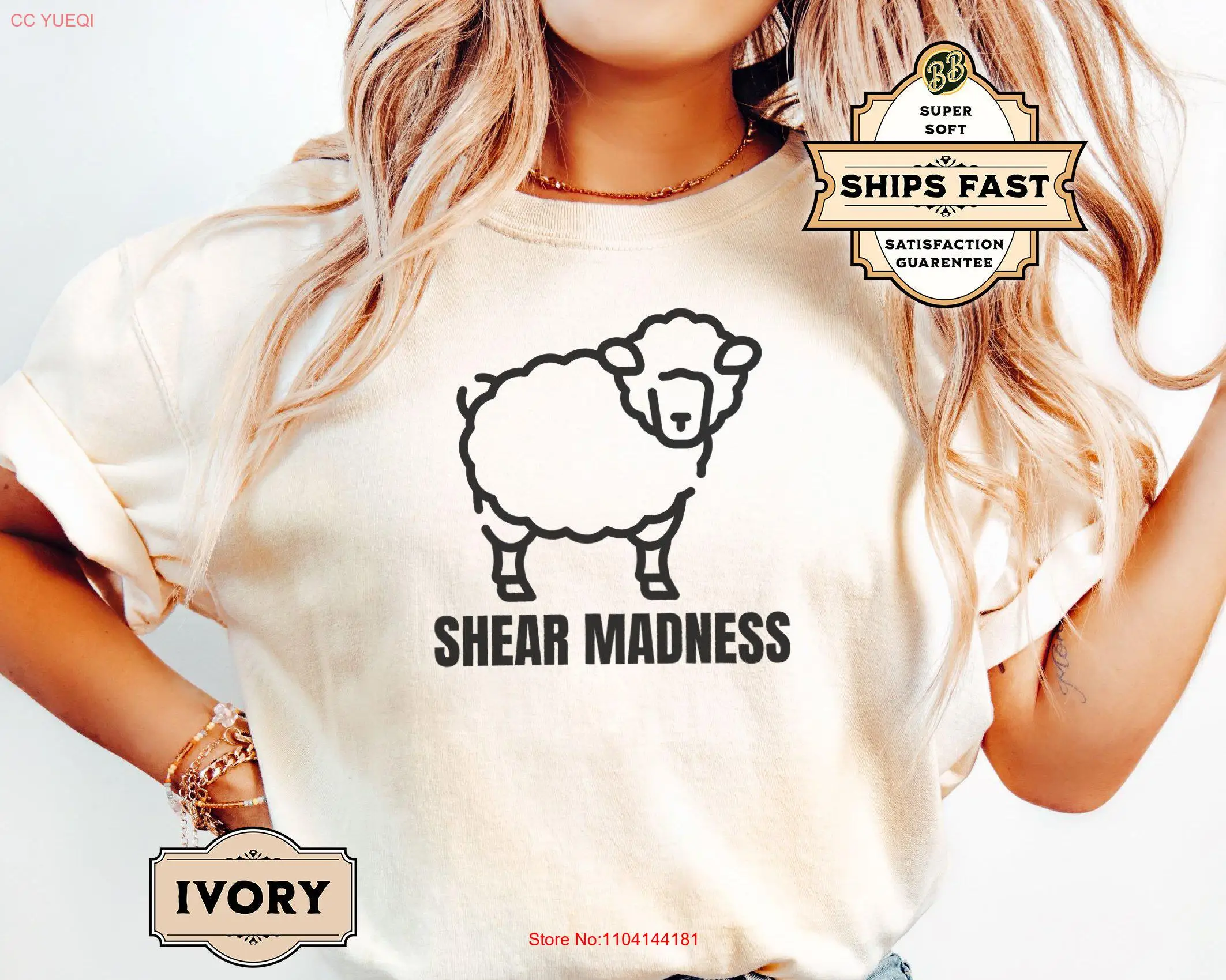 Shear Madness Sheep T Shirt Funny Pun for Animal Lovers Minimalist Farm Enthusiasts long or short sleeves