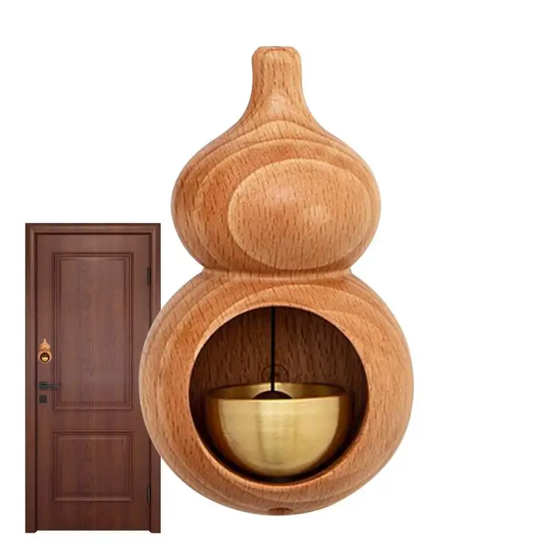 Wooden Magnetic Doorbell Shopkeepers Bell Gourd Shape With Crisp Sound Wooden Magnetic Doorbell Shopkeepers Bell Gourd Shape