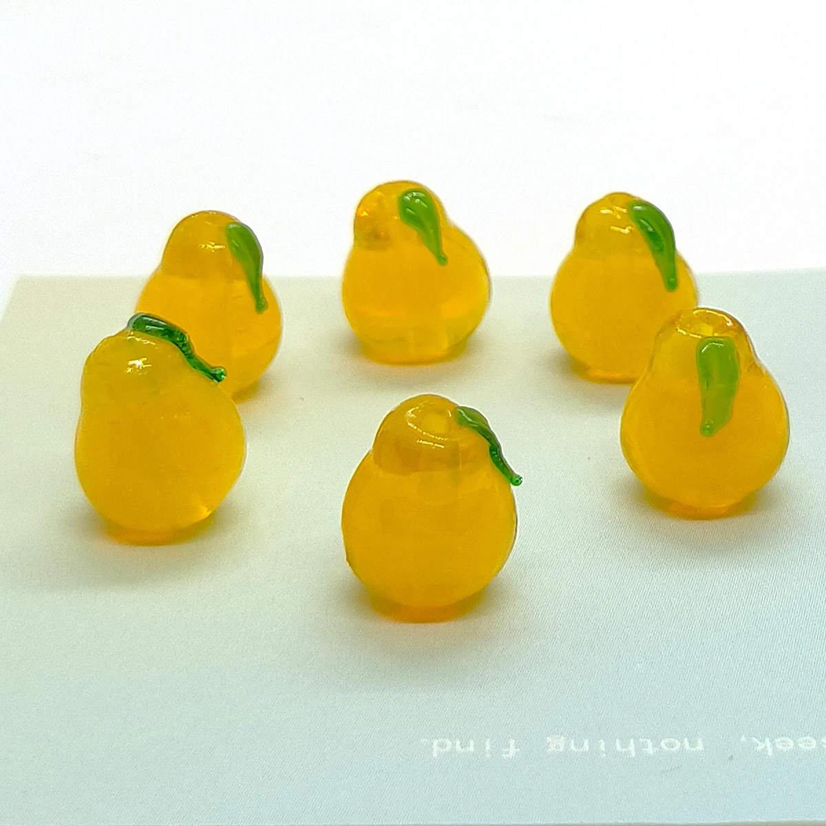 14MM Yellow Pear Shape Glass Beads For DIY Bracelet Keychain Necklace Gifts Accessories Beads&Bead Assortments