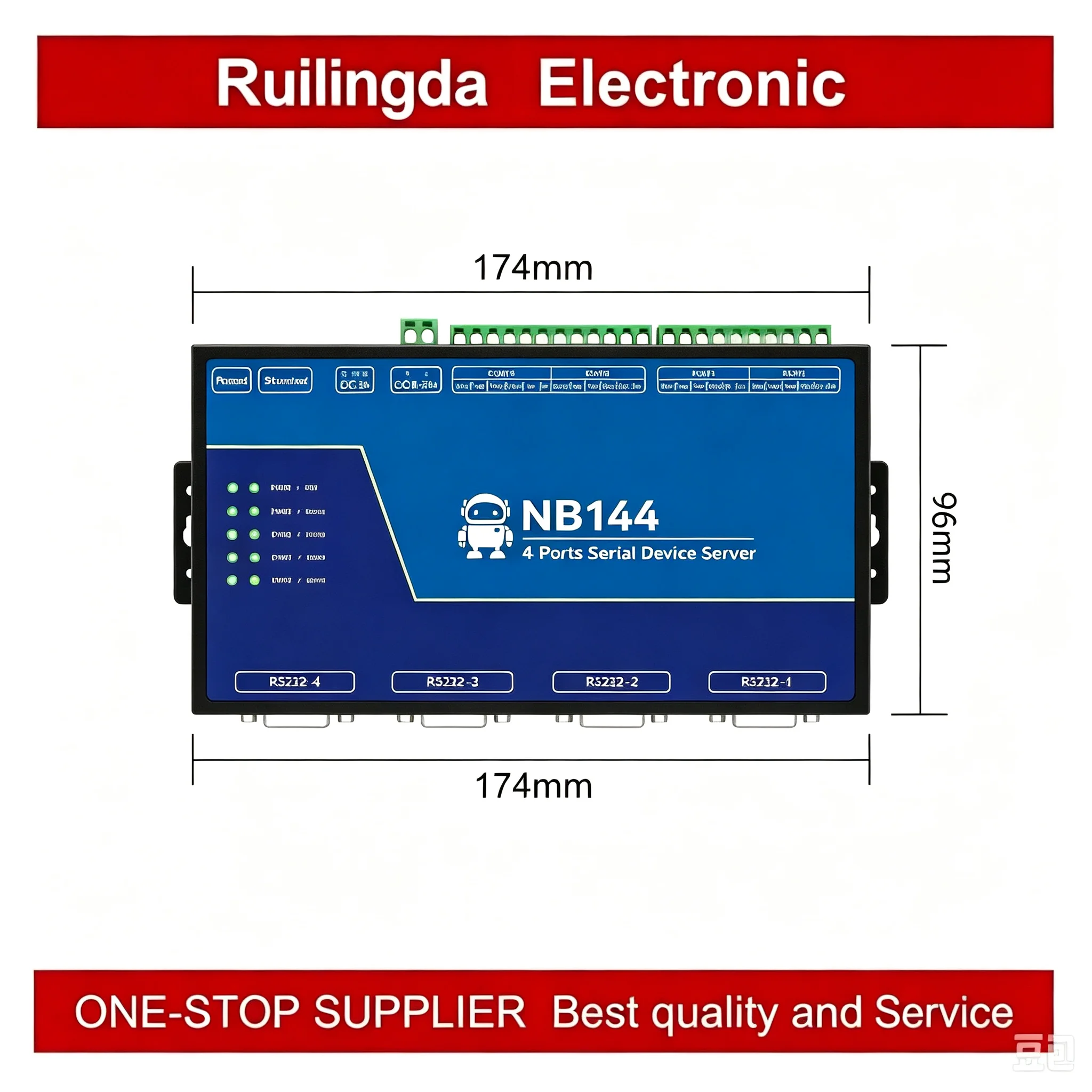 RS232/422/485 to RJ45 Serial Server Modbus Gateway NB124-V2 NB144-V2 POE with TCP/UDP/MQTT Support at Command & Build-in Watchdo