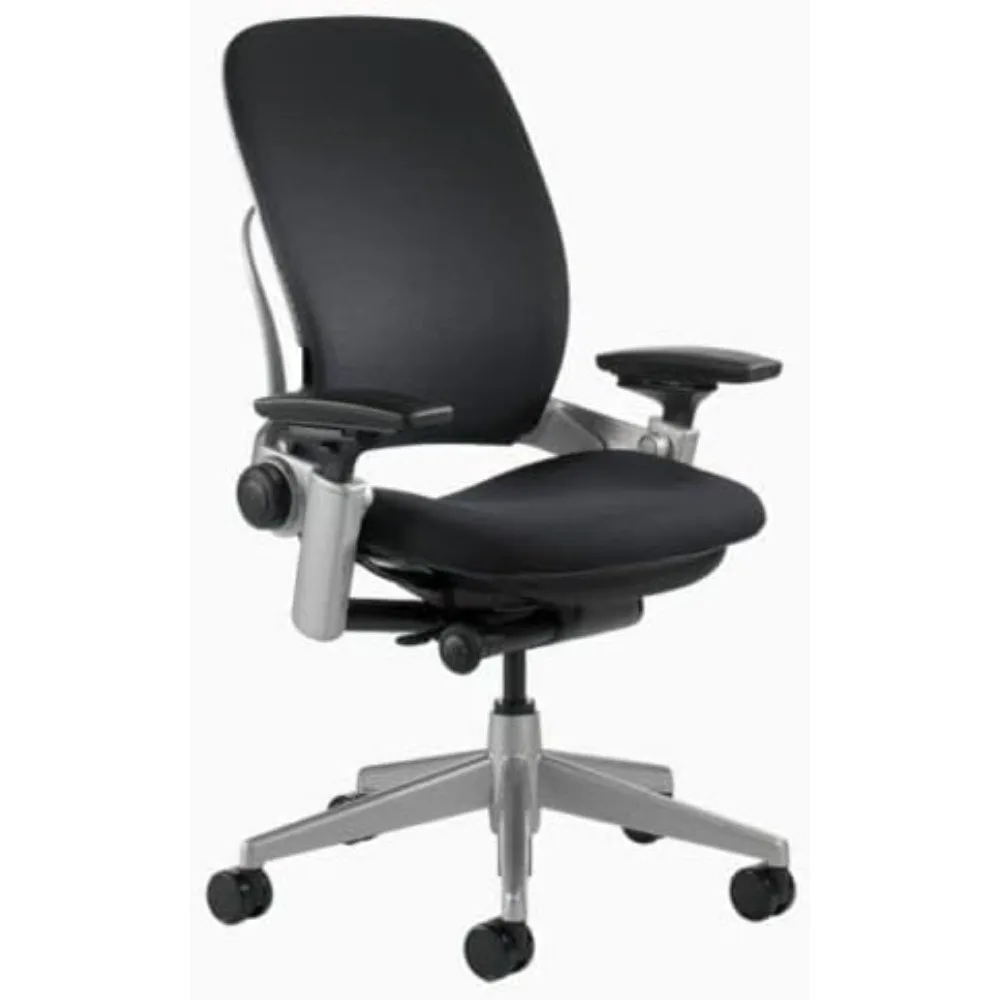 Comfortable Chair Chair With Black Base and Frame in Black Fabric Computer Ergonomic Office Furniture