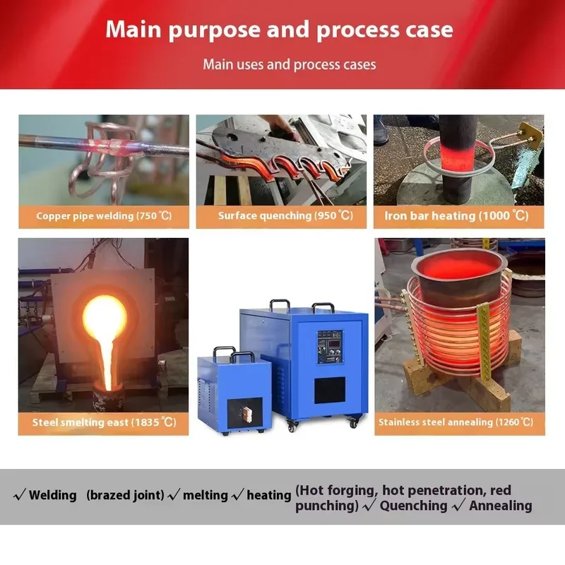 handheld induction heater electric induction melting furnace Welding Equipment Metal Stainless Steel Brazing Quenching Heating