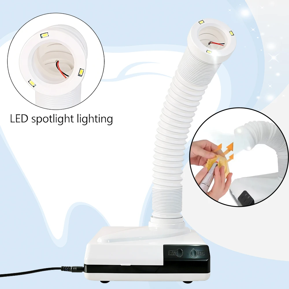 

Dental Portable Vacuum Dust Collector for Lab and Nail Debris Extraction with HEPA Filter Quiet Operation