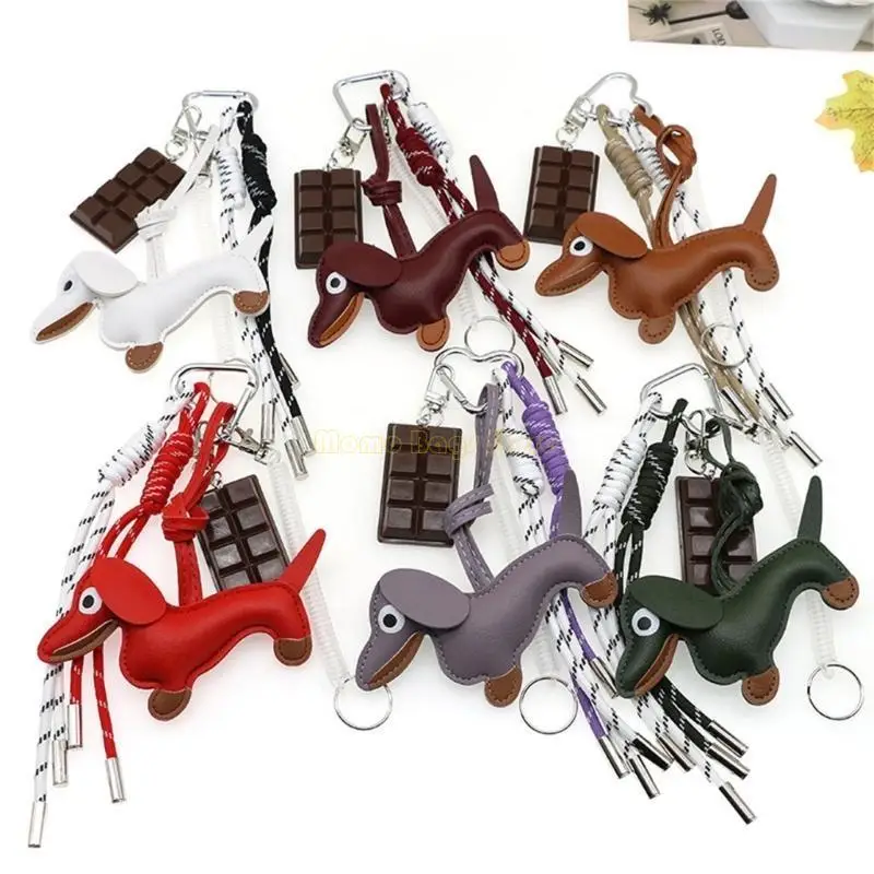 X90d Wursthund Keyrings Schokoladenschlüsselautos Schlüsselkette Hängende Ornamente Tasche Charme