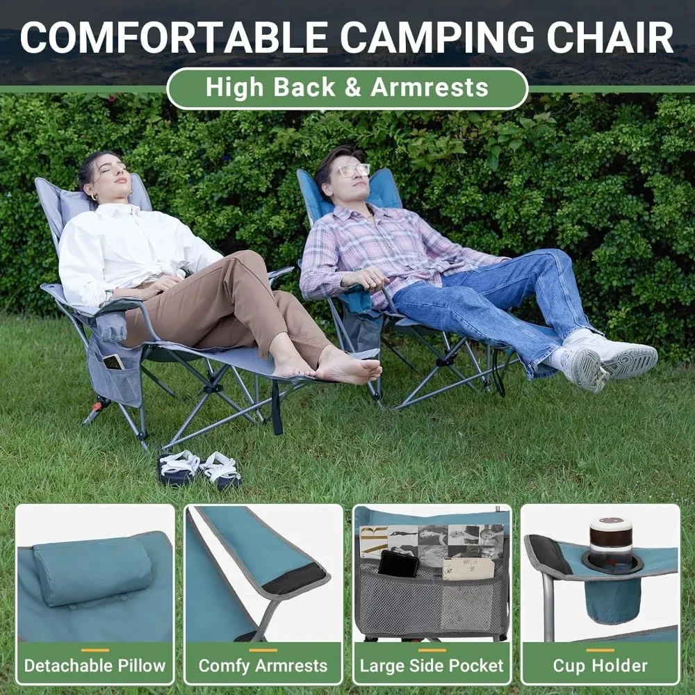 Lawn Chaises De Plage Storage Bag Folding Beach Chair Lightweight Folding Camping Chair With Adjustable Backrest & Footrest Camp