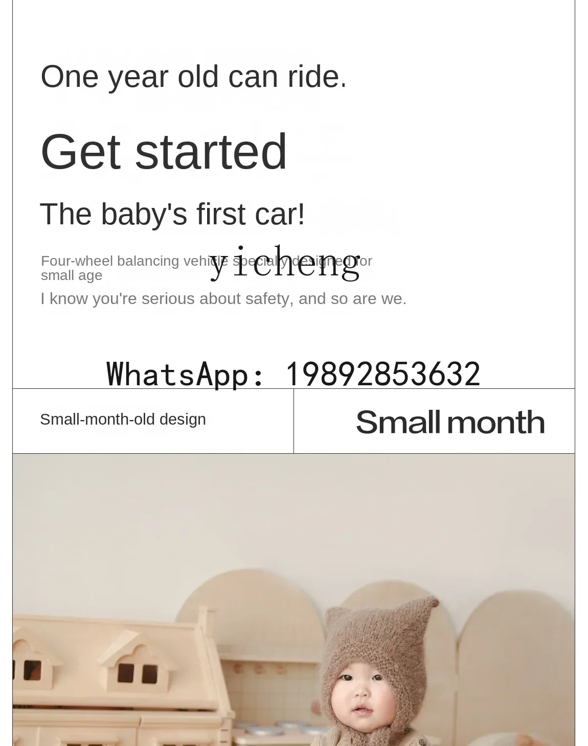 AH Rower Biegowy dla Dzieci, Rowerek Biegowy, Wózek, Hulajnoga Czterokołowa