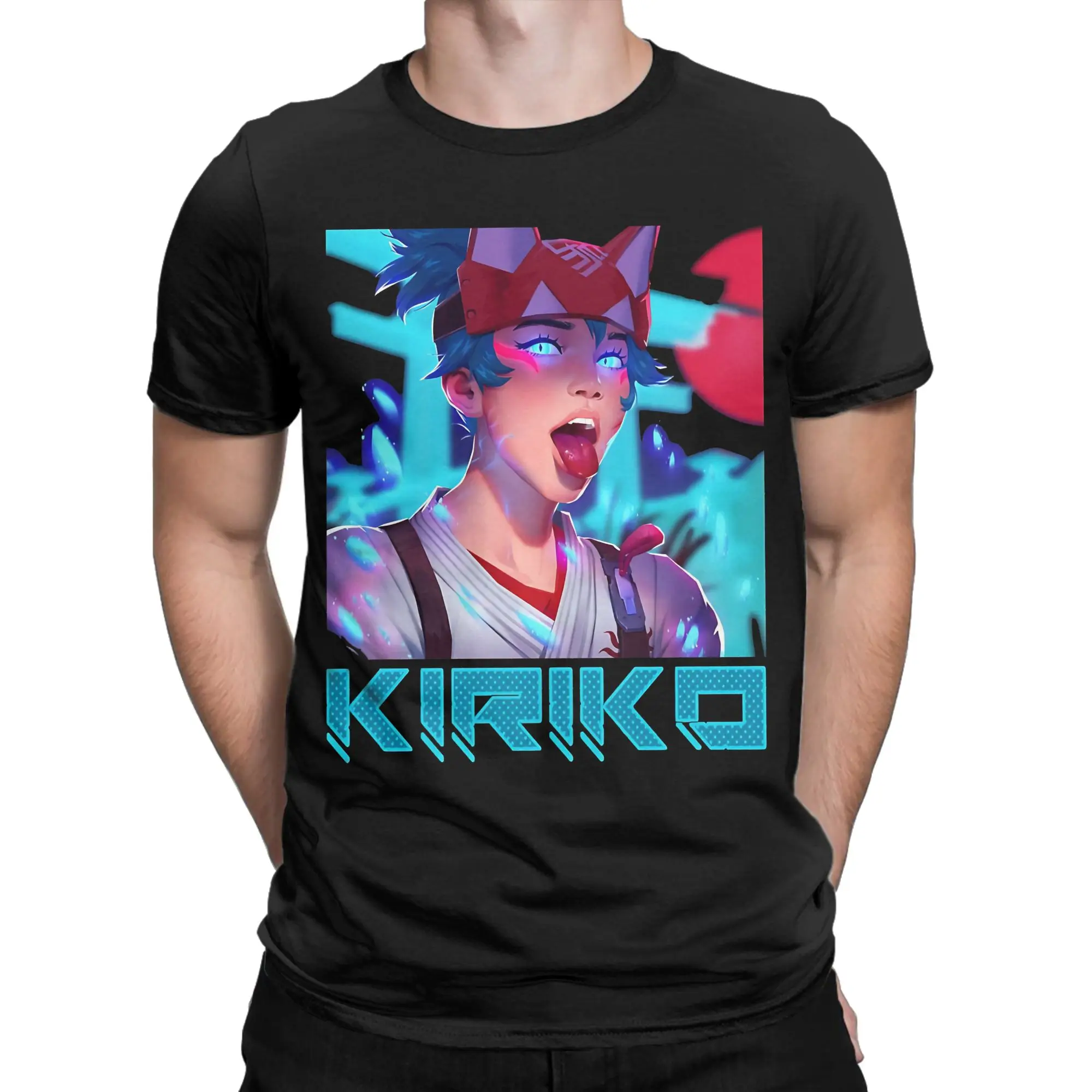 Kiriko  Men Women T Shirt Overwatches Game Vintage Tees Short Sleeve Round Neck T-Shirt Pure Cotton Printed Clothes