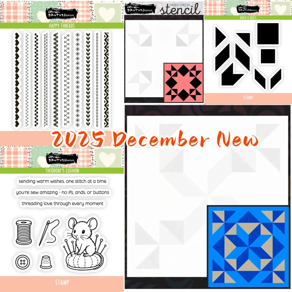 

2025 New Stamp Stencil For Scrapbook Diary Decoration Embossing Template Diy Greeting Card Handmade Stitched with Love Clear