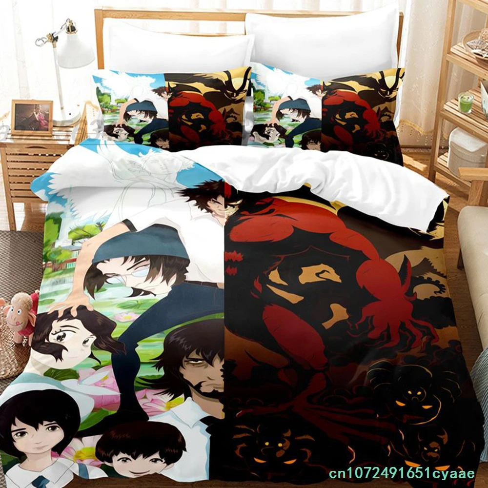 Devilman Crybaby Bedding Set Single Twin Full Queen King Size Bed Set Aldult Kid Bedroom Duvetcover Sets 3D Anime Kawaii Bedding