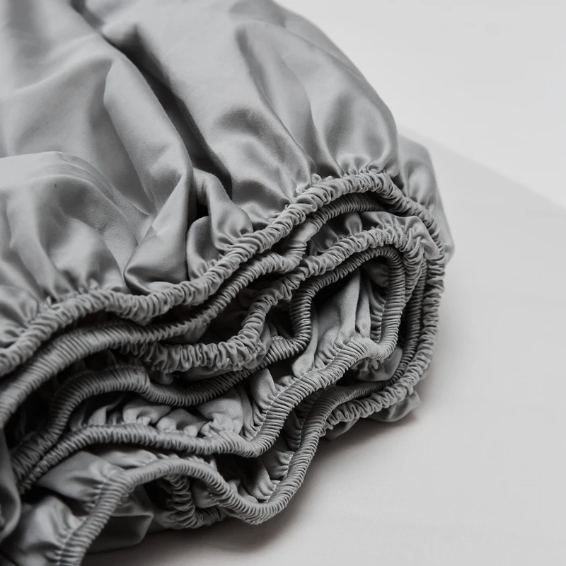 Luxury 800TC Egyptian Cotton Fitted Sheet with Elastic Band High End Mattress Cover for Single Double Queen King Size Bedsheet
