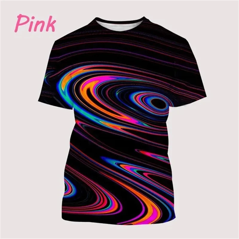 

Men's Summer Trend T Shirt 3D Printed Geometric Vertigo Short Sleeve T-Shirts For Men Women Psychedelic T-shirt Breathable Tops