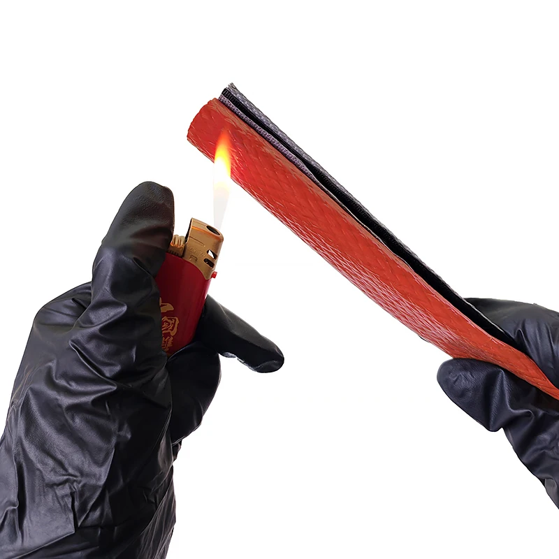 15mm~60mm High Temperature Fire Retardant Fiberglass Tube Silicone Resin Coated Protective Casing Pipe Fireproof Cable Protector