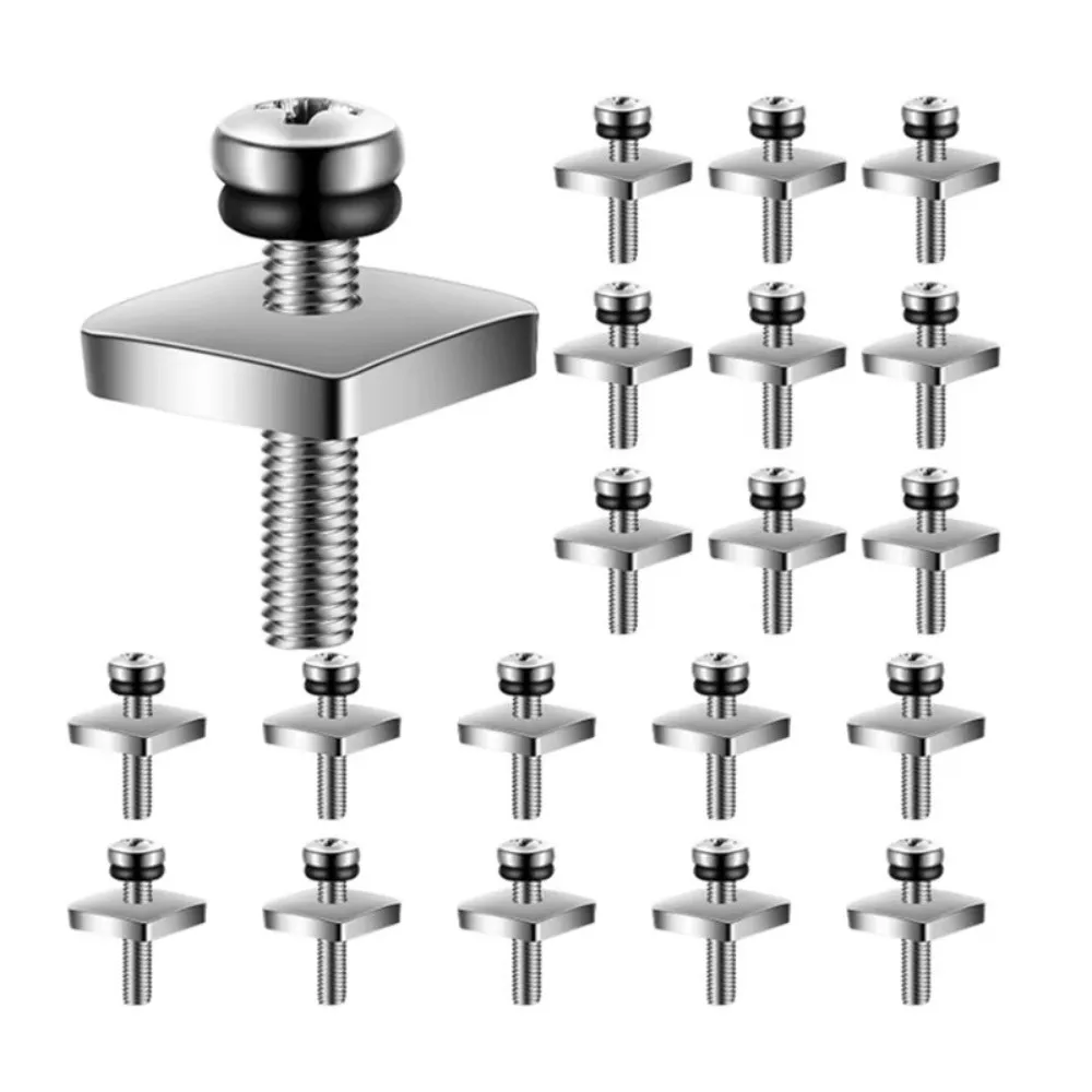 M5 Thread Size Surfboard Fin Screw Cross Head Drive Marine Grade Paddle Board Fin Screw Plate With O Ring Durable Fasteners