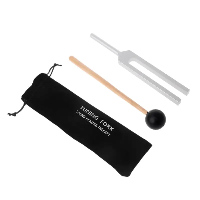 512 Hz Tuning Fork Mallet with Bag Repair Tool Ergonomic Design Stress Relief