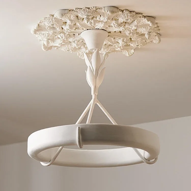 

YECTSKI French light luxury retro gypsum chandelier, modern bedroom, living room, dining room lighting fixtures