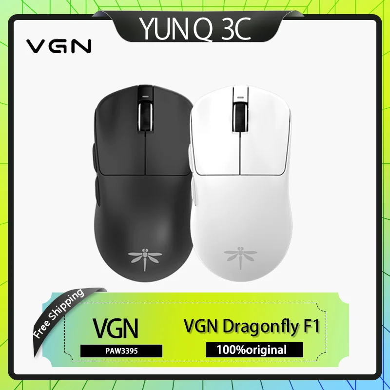 

Беспроводная двухрежимная мышь VGN Dragonfly F1 Pro PAW33985, 50 г, легкая игровая мышь для киберспорта 4K, долговечная, подходит для ПК