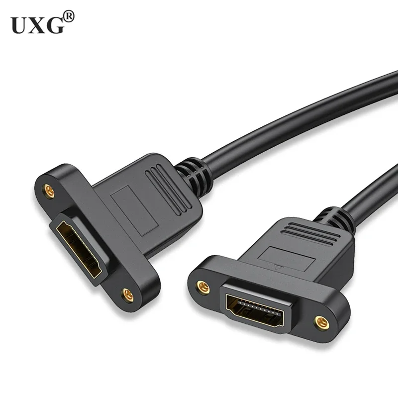 Cavo HD femmina a femmina custodia Host cavo a vite per montaggio a pannello cavo HD HD a HDMI compatibile HDR 4K per adattatore Extender Splitter