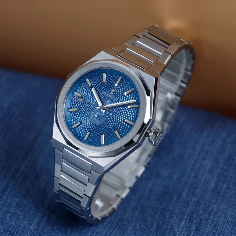 ساعة كرونوس الفاخرة للرجال 39 ملم أوتوماتيكية PT5000 SW200 ساعات المعصم مقياس نمط الياقوت 10ATM شفافة من الخلف L6038M بدون منافذ