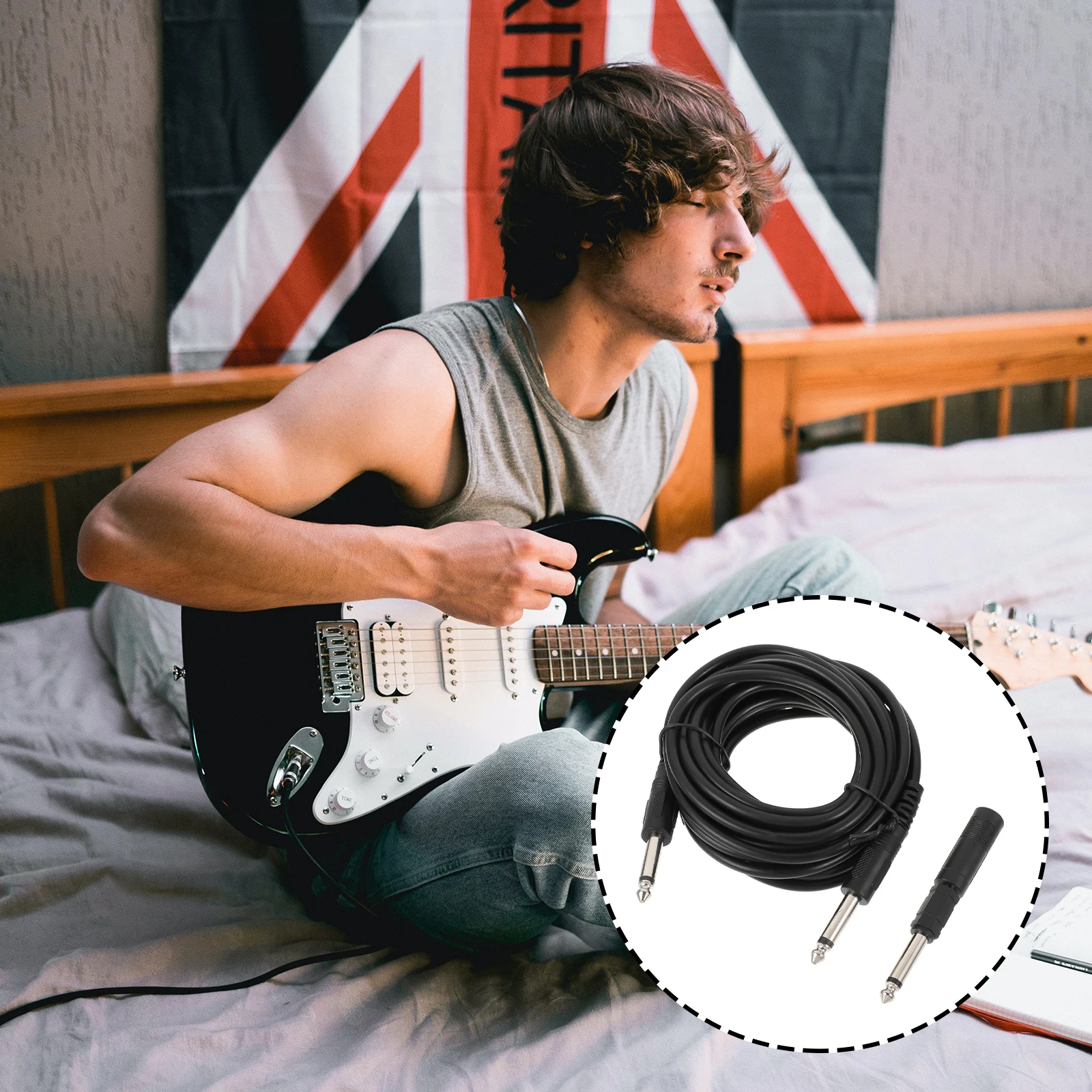 

Guitar Cable Bass Connecting Wire Electric Guitar Accessory Professional Instrument Line Musical Supply Durable Cord Stage Audio