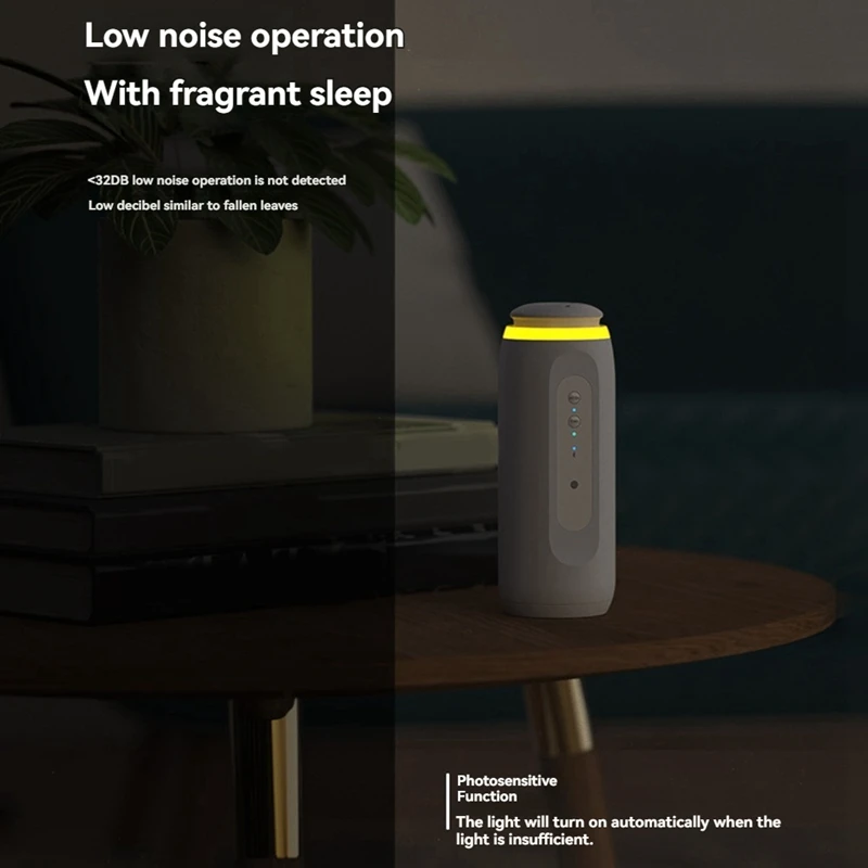 300M3 ปลั๊กผนัง Aroma Diffuser พร้อมเซนเซอร์ Night Light สมาร์ทบลูทูธ App น้ําหอม Diffuser UK Plug-AT64